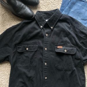 Carhartt men’s black twill button down shirt